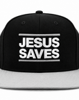 JESUS SAVES BLACK & GREY SNAPBACK