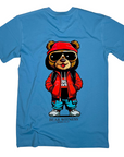 BEAR WITNESS MASCOT MID-WEIGHT F&B TEE SUMMER BREZZE BLUE