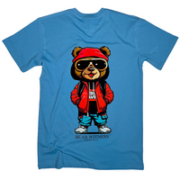 BEAR WITNESS MASCOT MID-WEIGHT F&B TEE SUMMER BREZZE BLUE