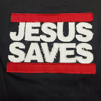 Jesus Saves Long Sleeve Distressed Embroidered