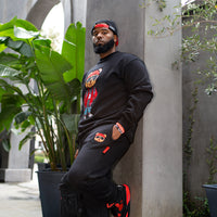 BEAR WITNESS RED LABEL EMBROIDERED JOGGER SET