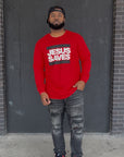 3 FOR $75 JESUS SAVES LONG SLEEVE SHIRTS