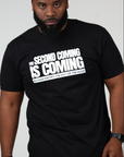 THE SECOND COMING IS COMING PUFF PRINT TEE