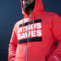 JESUS SAVES CHENILLE HOODIE JACKET