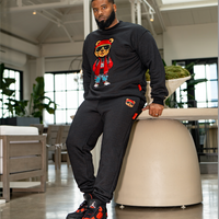 BEAR WITNESS RED LABEL EMBROIDERED JOGGER SET