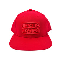 JESUS SAVES FIRE RED SNAPBACK