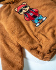 BEAR WITNESS BEAR BROWN HEAVY-WEIGHT SHERPA HOODIE