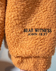 BEAR WITNESS BEAR BROWN HEAVY-WEIGHT SHERPA HOODIE