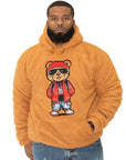 BEAR WITNESS BEAR BROWN HEAVY-WEIGHT SHERPA HOODIE