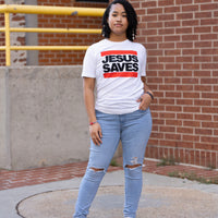 Jesus Saves White Evangelism Tee
