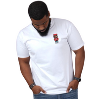 BEAR WITNESS MASCOT WHITE MID-WEIGHT F&B TEE