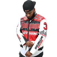 THE FAITH RACE FAUX LEATHER RACER JACKET