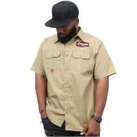 HARD COLLAR TAN WORK SHIRT