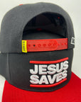JESUS SAVES SNAPBACK BLACK & RED
