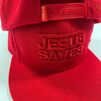 JESUS SAVES FIRE RED SNAPBACK