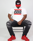 JESUS SAVES SNAPBACK BLACK & RED