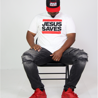 JESUS SAVES SNAPBACK BLACK & RED