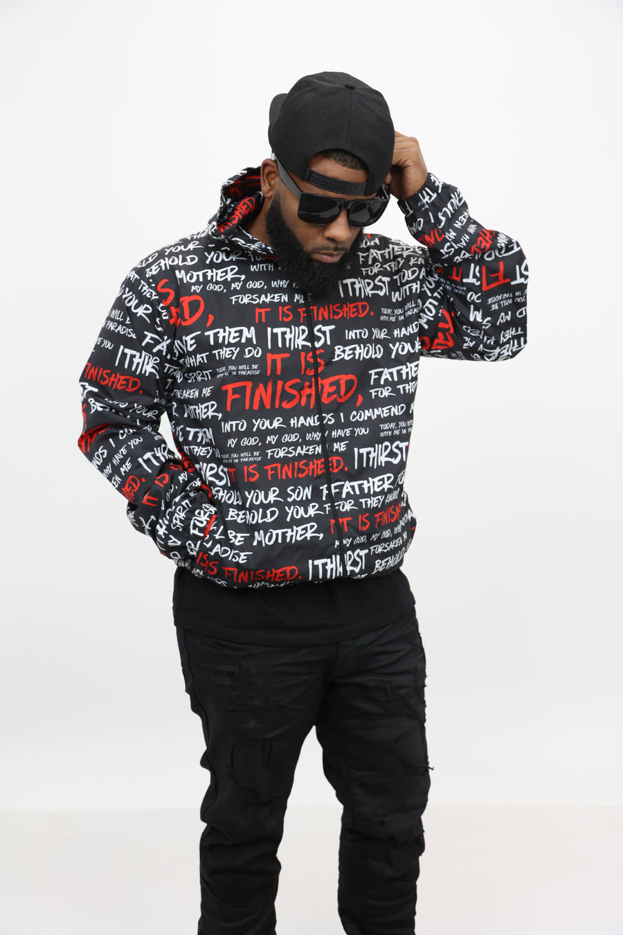 LAST SEVEN SAYINGS NYLON JACKET