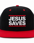 JESUS SAVES SNAPBACK BLACK & RED