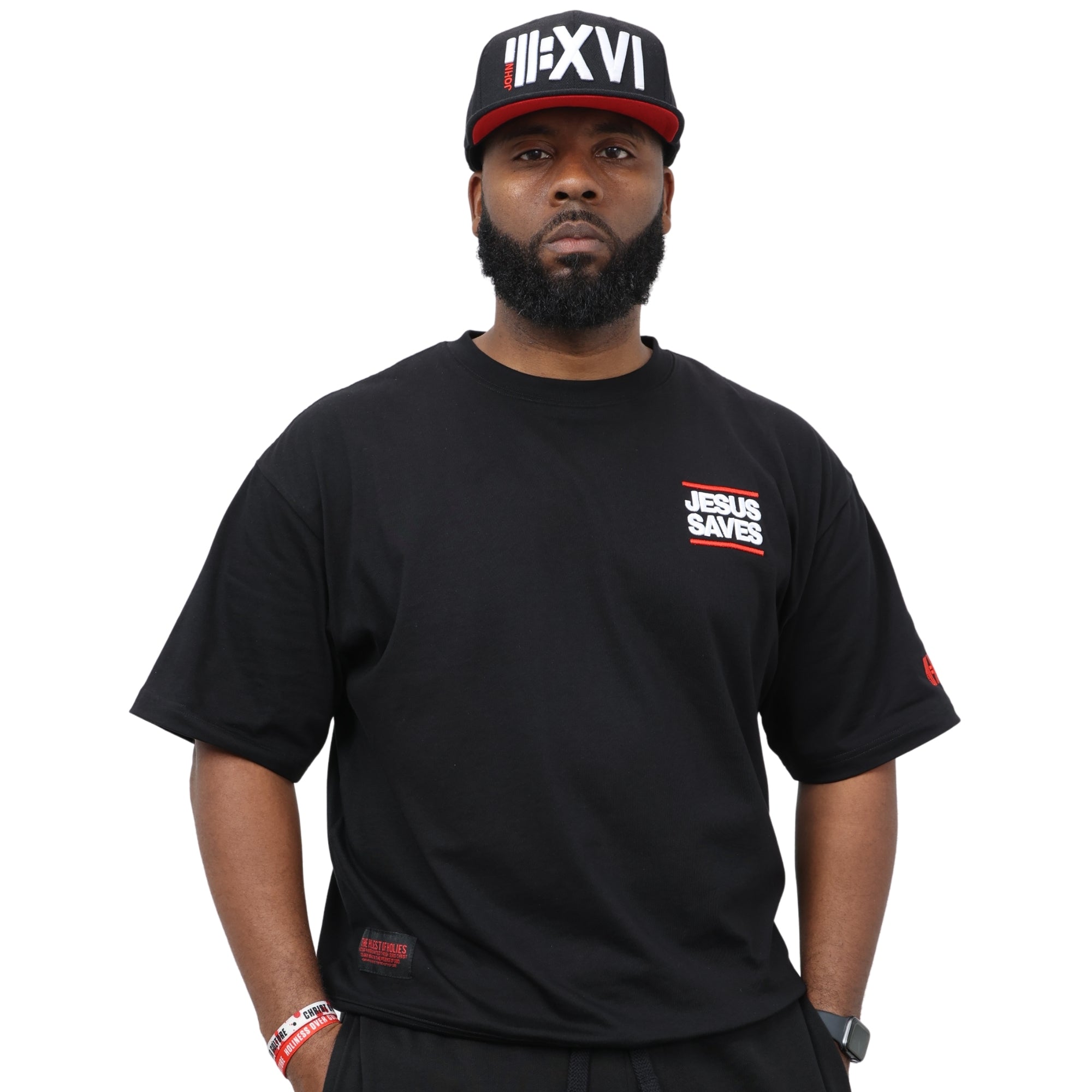 JESUS SAVES HEAVYWEIGHT CREWNECK TEE