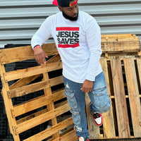 3 FOR $75 JESUS SAVES LONG SLEEVE