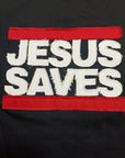 Jesus Saves Long Sleeve Distressed Embroidered