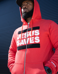 JESUS SAVES CHENILLE  HOODIE JACKET