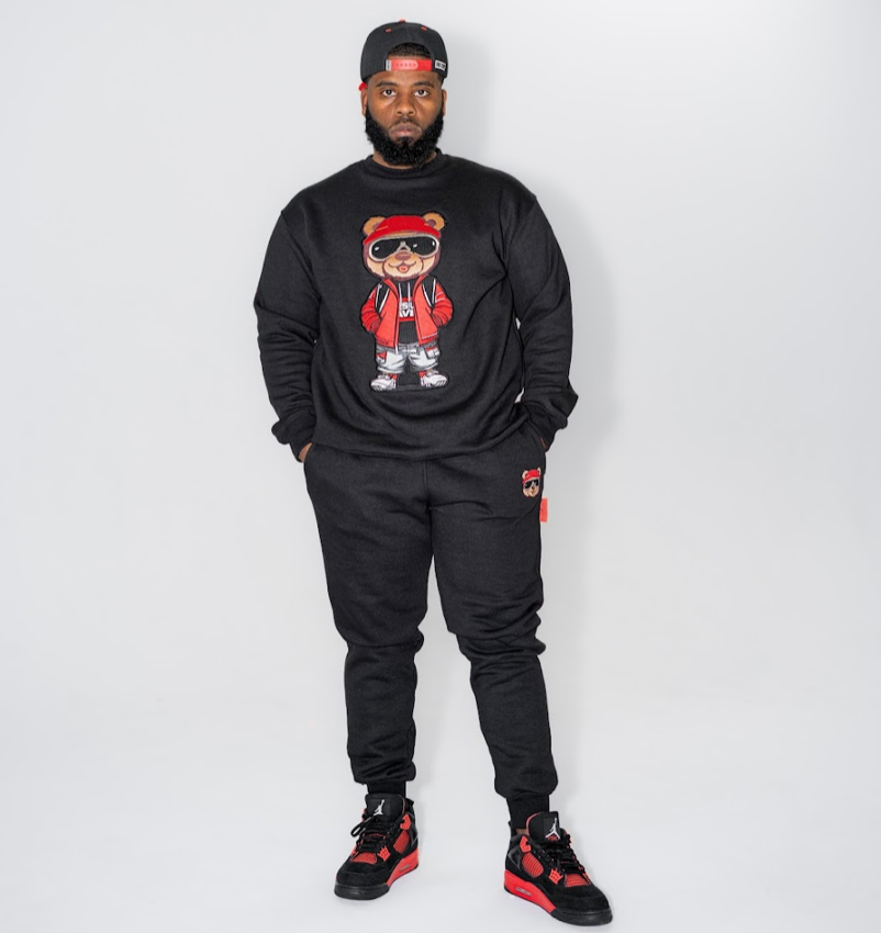 BEAR WITNESS RED LABEL EMBROIDERED JOGGER SET