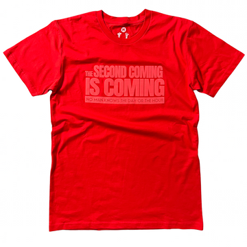 TONAL THE SECOND COMING IS COMING (RED/RED PUFF) TEE