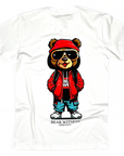 BEAR WITNESS MASCOT WHITE MID-WEIGHT F&B TEE