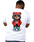 BEAR WITNESS MASCOT WHITE MID-WEIGHT F&B TEE
