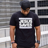 Jesus Saves Steel Grey Evangelism Tee