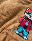BEAR WITNESS BEAR BROWN HEAVY-WEIGHT SHERPA HOODIE