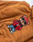 BEAR WITNESS BEAR BROWN HEAVY-WEIGHT SHERPA HOODIE