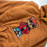 BEAR WITNESS BEAR BROWN HEAVY-WEIGHT SHERPA HOODIE