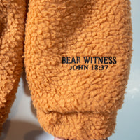 BEAR WITNESS BEAR BROWN HEAVY-WEIGHT SHERPA HOODIE