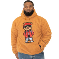 BEAR WITNESS BEAR BROWN HEAVY-WEIGHT SHERPA HOODIE