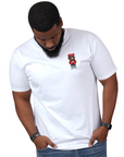 BEAR WITNESS MASCOT WHITE MID-WEIGHT F&B TEE