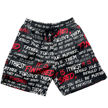LAST SEVEN SAYINGS NYLON SHORTS