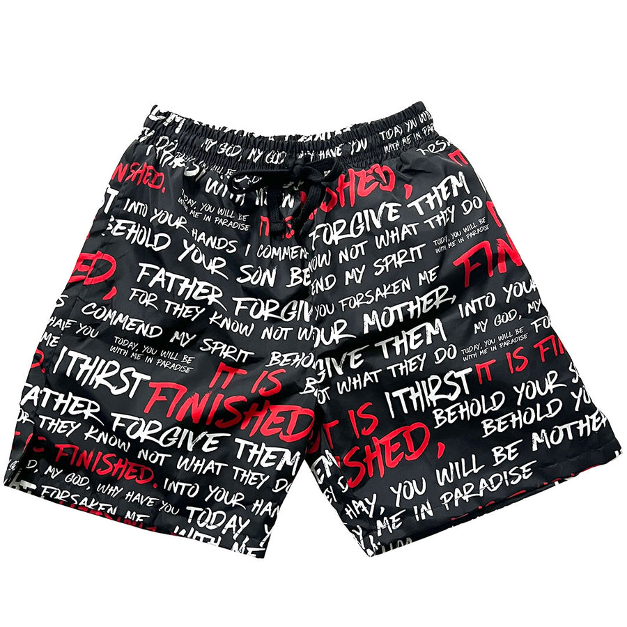 LAST SEVEN SAYINGS NYLON SHORTS