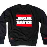 Jesus Saves Chenille CrewNeck Sweatshirt