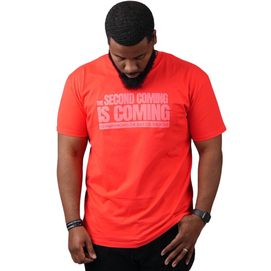 TONAL THE SECOND COMING IS COMING (RED/RED PUFF) TEE