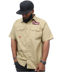 HARD COLLAR TAN WORK SHIRT