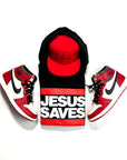 JESUS SAVES FIRE RED SNAPBACK