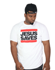 Jesus Saves White Evangelism Tee