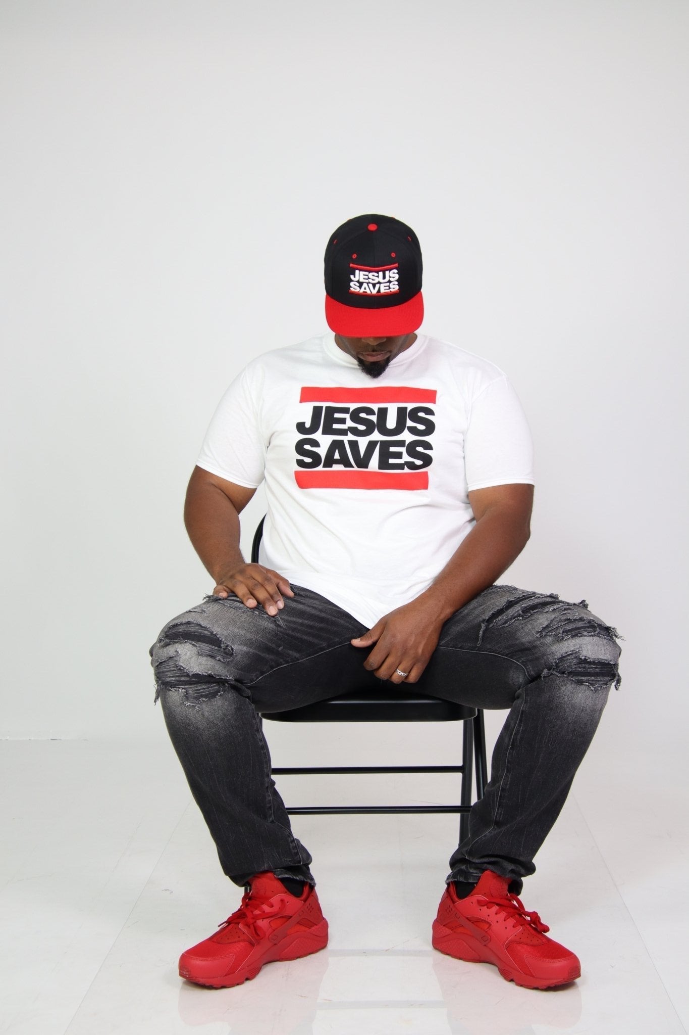 Jesus Saves White Evangelism Tee